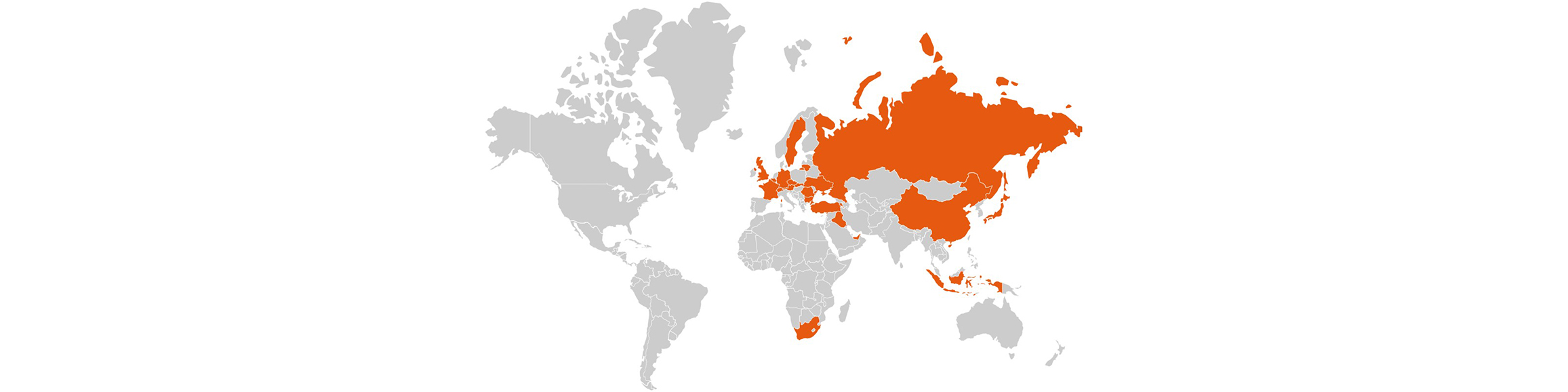 A world map showing all countries where Nukem has projects.